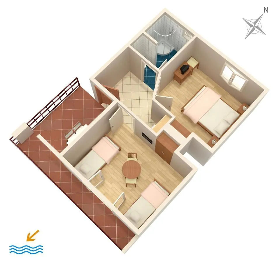 Apartments By The Sea Novi Vinodolski - 5486